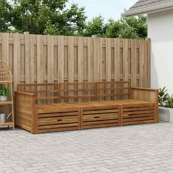 Комплект дивани за открито 3 pcs Натурално