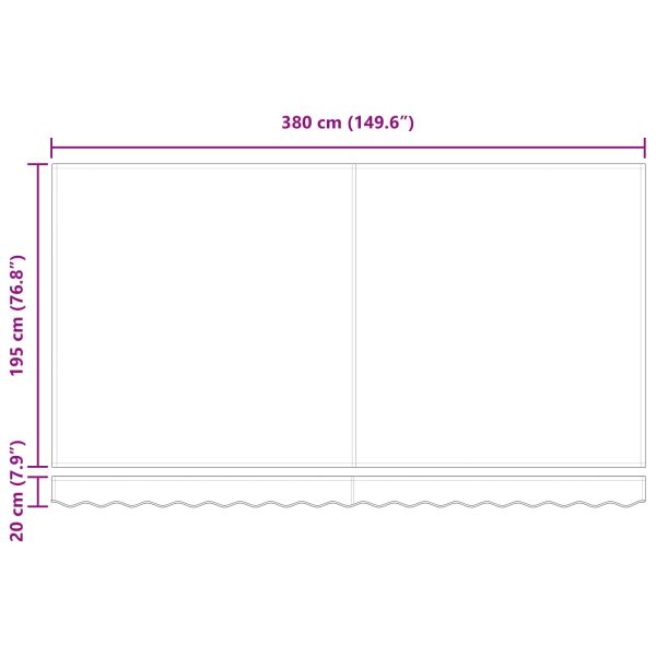 Сгъваем навес Жълто 400 x 200 cm текстил