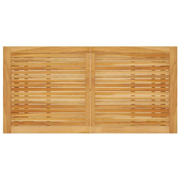 Градински трапезен комплект, 5 части, кафяв
