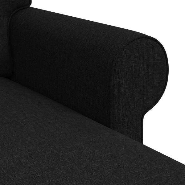 Диван Черно 215 x 138 x 80 см текстил