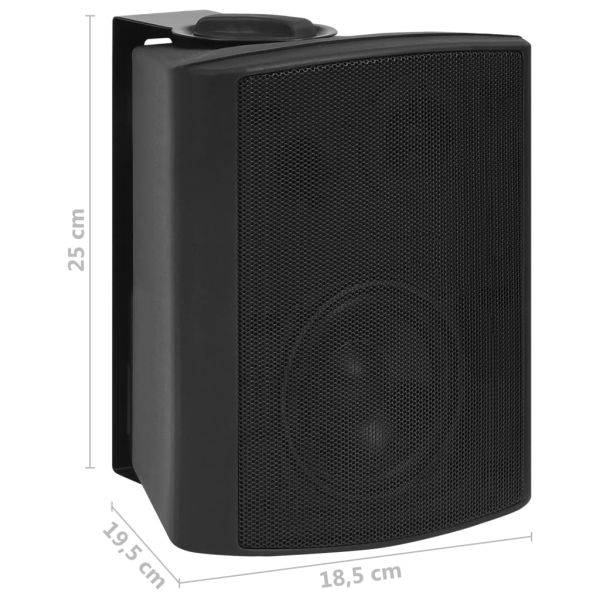Стенни стерео високоговорители 2 бр черни вътрешни/външни 100 W