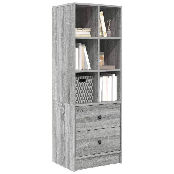 Висок шкаф с чекмедже Сив Сонома 45,5 x 34 x 127 см