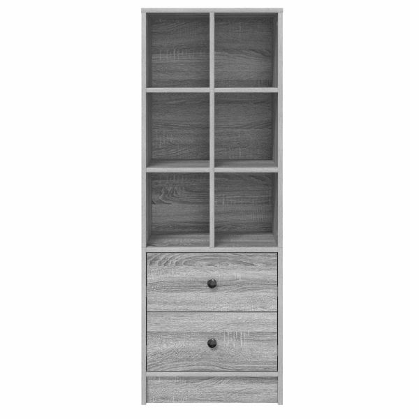 Висок шкаф с чекмедже Сив Сонома 45,5 x 34 x 127 см