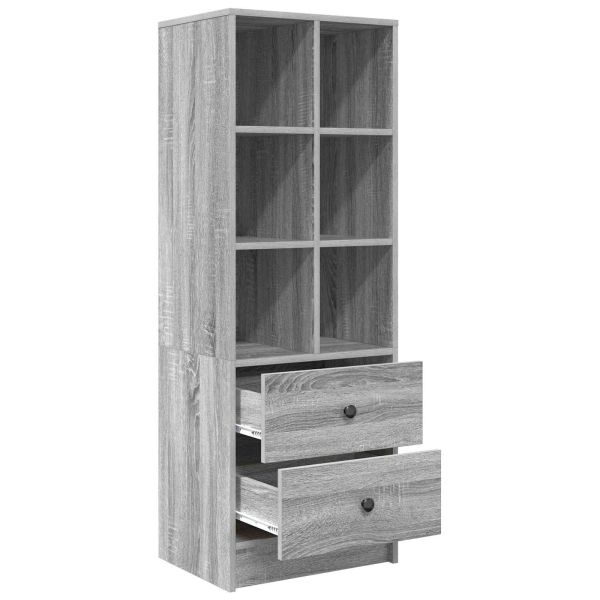 Висок шкаф с чекмедже Сив Сонома 45,5 x 34 x 127 см