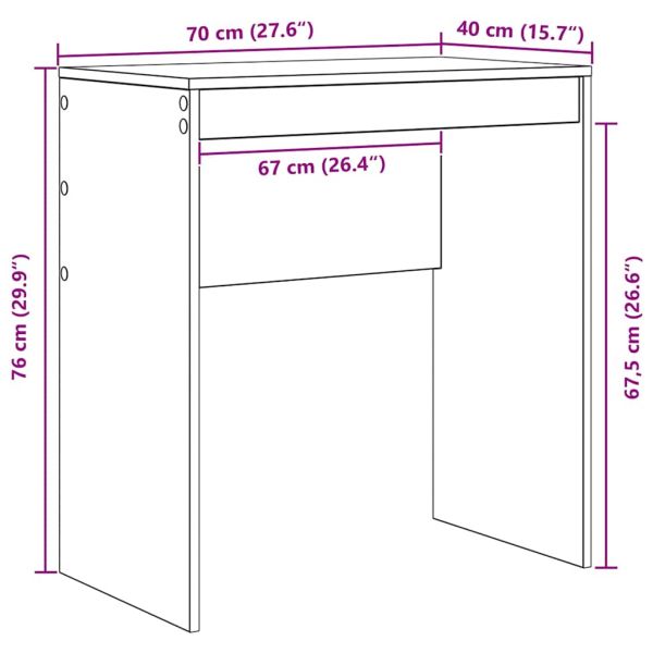Бюро Бяло 70 x 40 x 76 см
