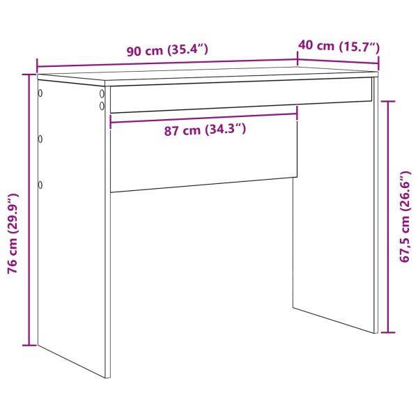 Бюро Бяло 90 x 40 x 76 см