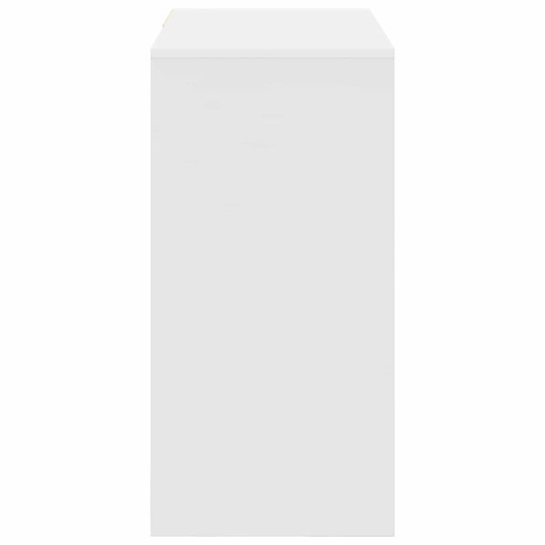 Бюро с чекмедже Бяло 90 x 37.5 x 75 см Инженерно дърво