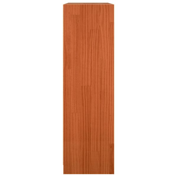 Шкаф за книги Кафяво с восъчно покритие 104 x 33 x 110 см