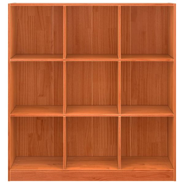 Шкаф за книги Кафяво с восъчно покритие 104 x 33 x 110 см