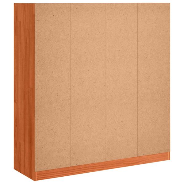 Шкаф за книги Кафяво с восъчно покритие 104 x 33 x 110 см