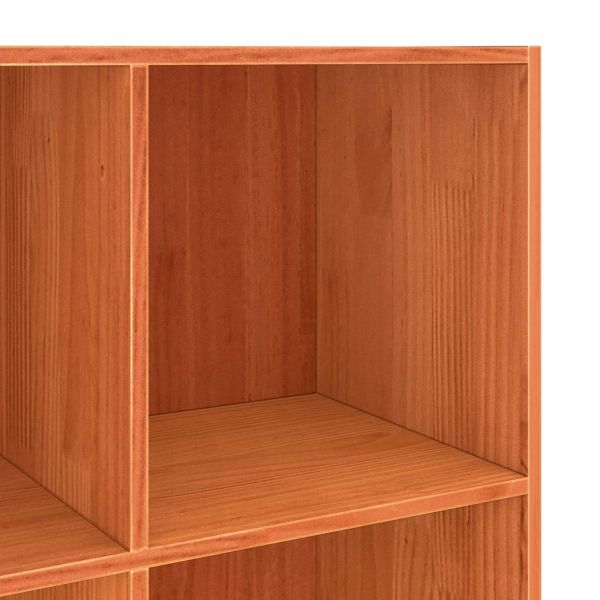 Шкаф за книги Кафяво с восъчно покритие 104 x 33 x 110 см