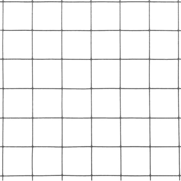 Кокошкарска мрежа, стомана с PVC покритие, 10x0,5 м, сива
