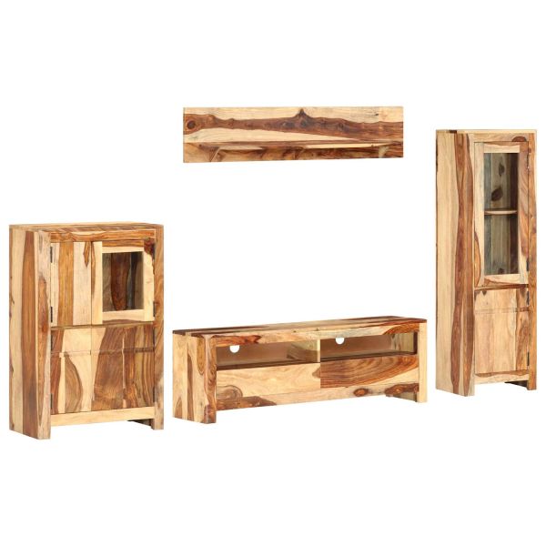 Комплект телевизионни стойки Кафяво 120 x 30 x 39 см Дърво