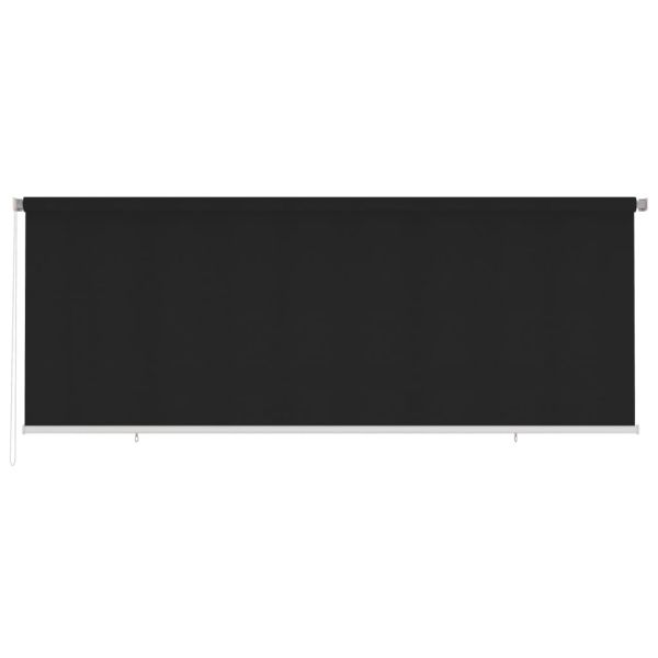 Външна роло щора, 400x140 см, черна, HDPE