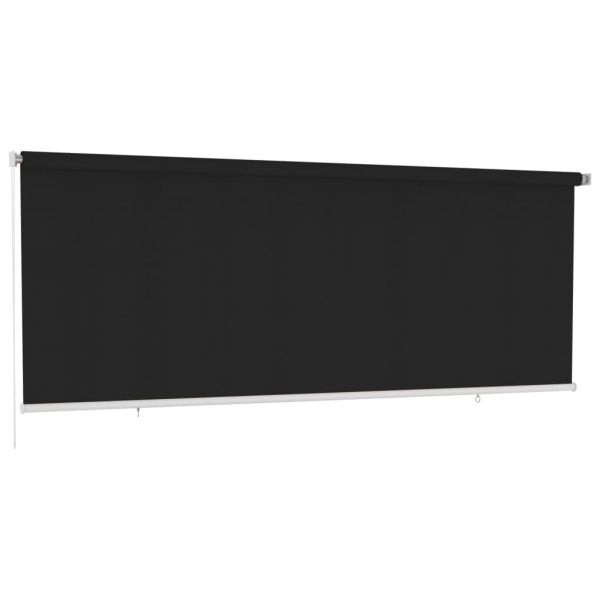 Външна роло щора, 400x140 см, черна, HDPE