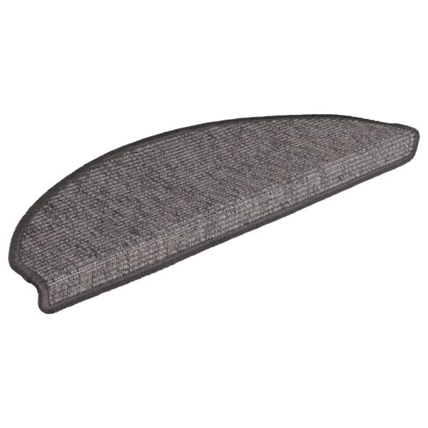 Изтривалки за стълби, 15 бр., 65x21x4 см, бежово-сиви, полукръгли, големи