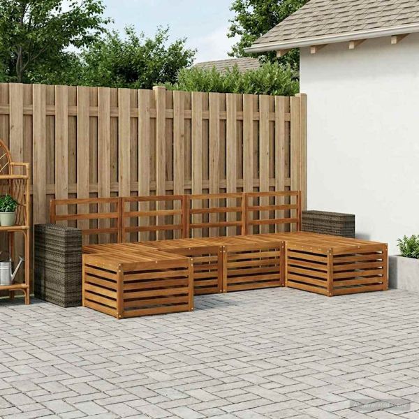 Комплекти дивани 6 pcs Натурално Солидно акациево дърво