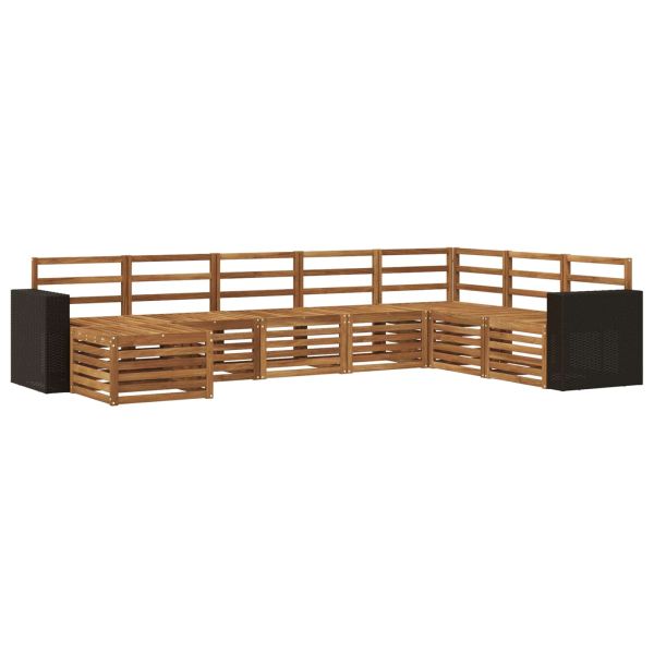 Комплект дивани за открито 8 pcs Натурално