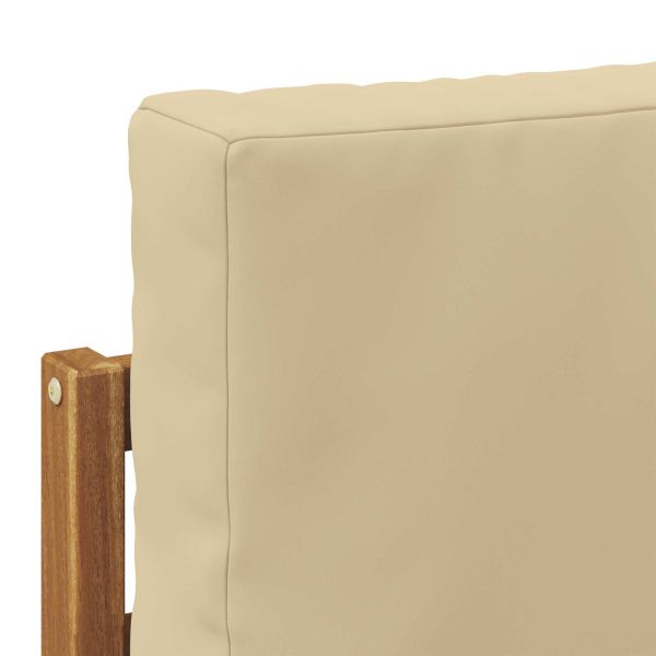 Комплект дивани за открито 10 pcs Натурален и Бежов Полиестер
