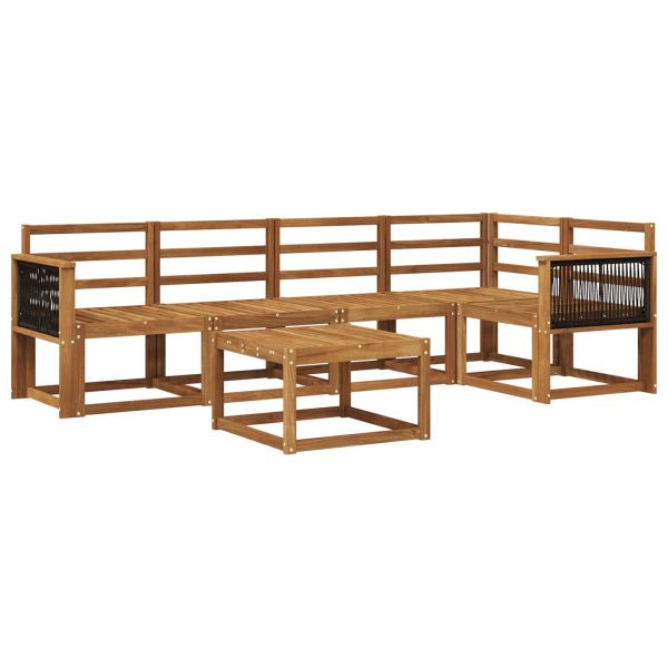 Комплект дивани за открито 6 pcs Натурално