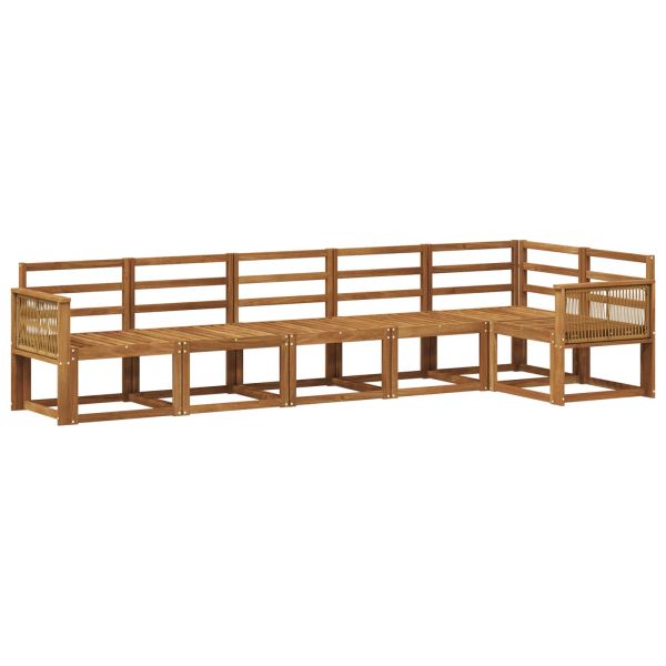 Комплект дивани за открито 6 pcs Натурално