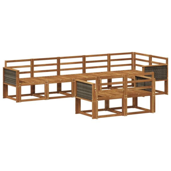 Комплект дивани за открито 8 pcs Натурално