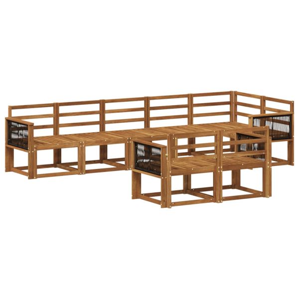 Комплект дивани за открито 8 pcs Натурално
