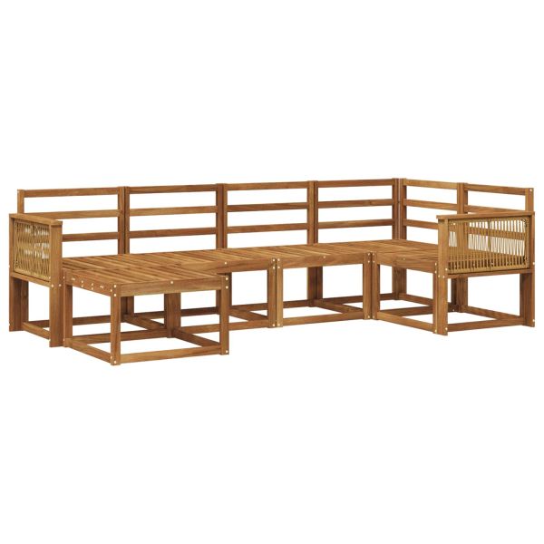 Комплект дивани за открито 6 pcs Натурално