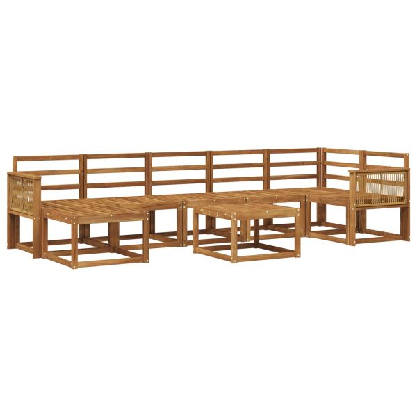 Комплект дивани за открито 8 pcs Натурално