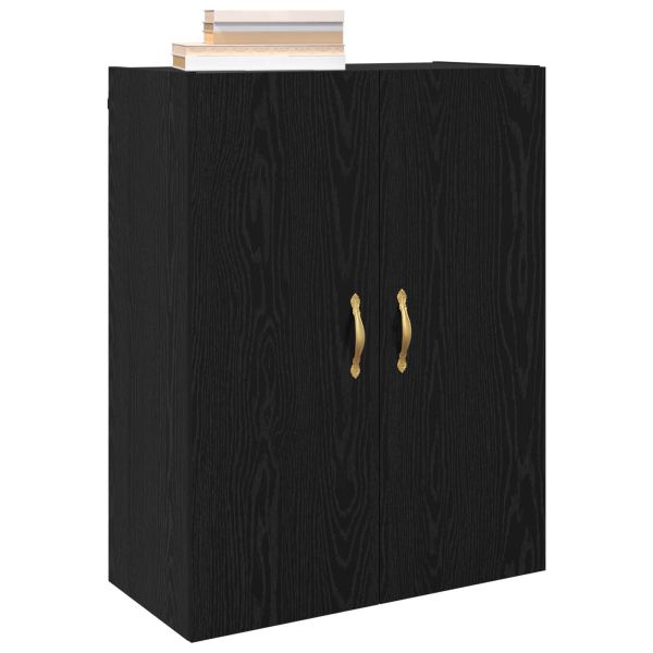 Стенно шкафче 2 pcs Черния дъб 69,5 x 34 x 90 см