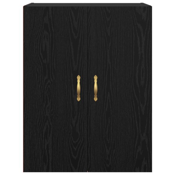 Стенно шкафче 2 pcs Черния дъб 69,5 x 34 x 90 см