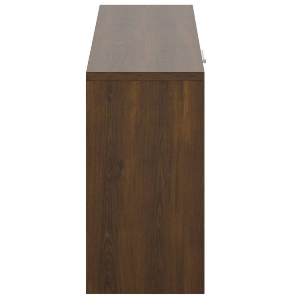 Пейка за обувки, кафяв дъб, 80x24x45 см, инженерно дърво
