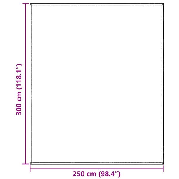 Килим за палатка Светлосиво 300 x 250 cm Полиетилен