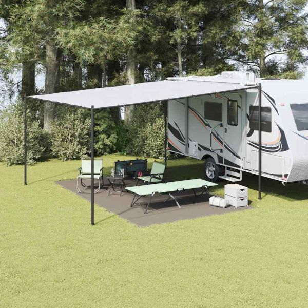 Килим за палатка Светлосиво 500 × 300 cm Полиетилен