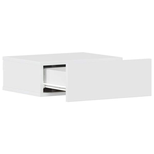 Нощни шкафчета за стена 2 бр силен бял гланц 40x30x15 см