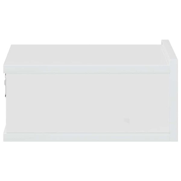 Нощни шкафчета за стена 2 бр силен бял гланц 40x30x15 см