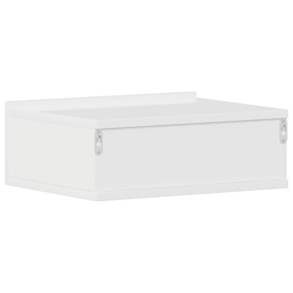 Нощни шкафчета за стена 2 бр силен бял гланц 40x30x15 см