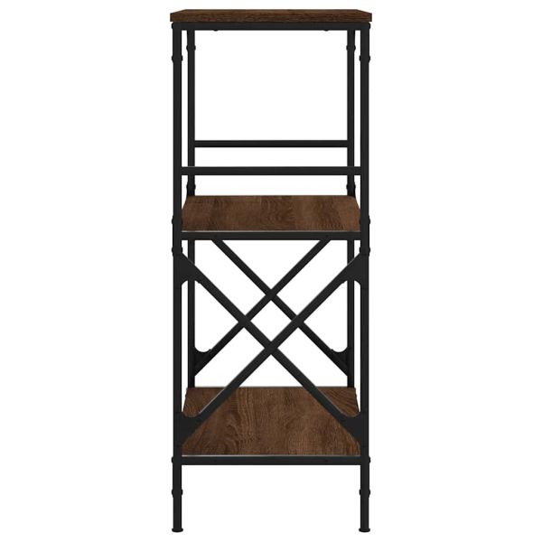 Библиотека 3 рафта кафяв дъб 59x35x90,5 см инженерно дърво