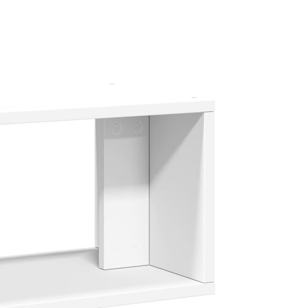 ТВ шкафове, 2 бр, бели, 75x30x50 см, инженерно дърво