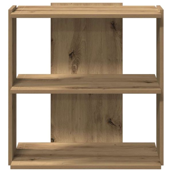 Библиотека 3 рафта дъб артизан 60x30x60 см инженерно дърво