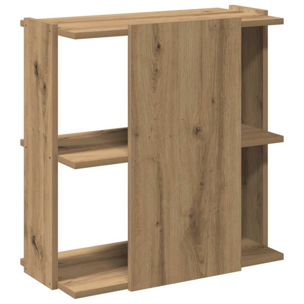 Библиотека 3 рафта дъб артизан 60x30x60 см инженерно дърво
