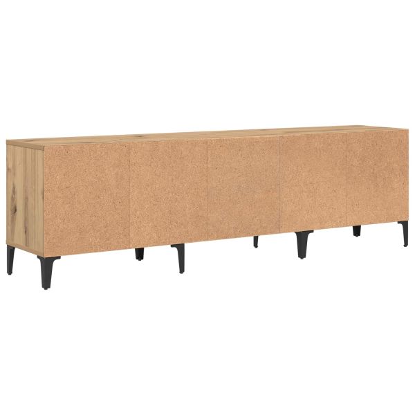 ТВ шкаф Дъб 150 x 30 x 45 см Инженерна дървесина и желязо