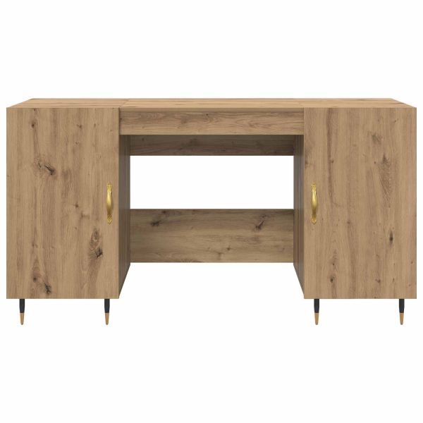 Бюро с рафт дъб артизан 140 x 50 x 75 см Инженерно дърво