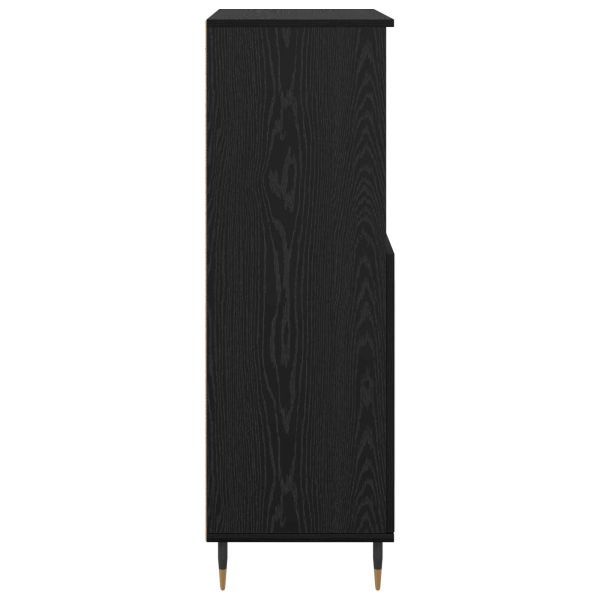 Висок шкаф Черно 60 x 36 x 110 см Инженерно дърво