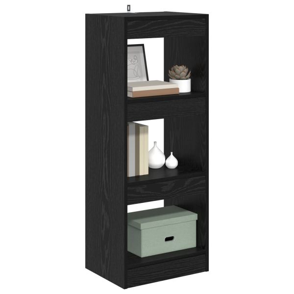 Шкаф за книги Черен дъб 37 x 30 x 103 см Инженерно дърво