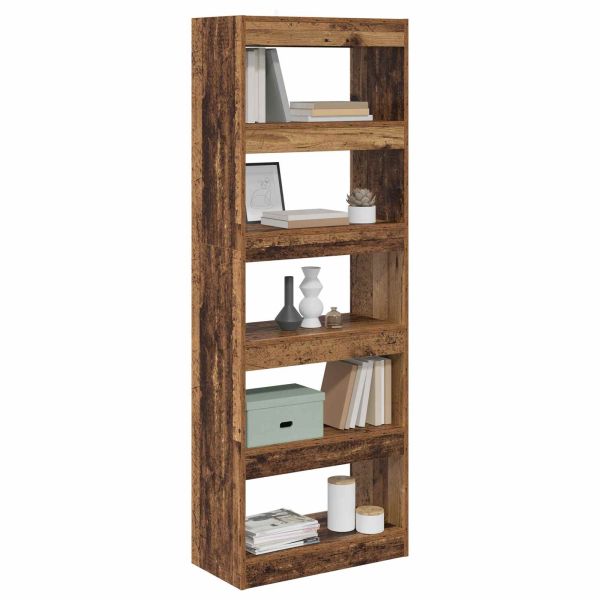 Шкаф за книги Старо дърво 60 x 30 x 166 см Инженерно дърво