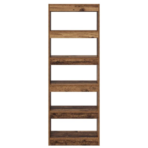 Шкаф за книги Старо дърво 60 x 30 x 166 см Инженерно дърво