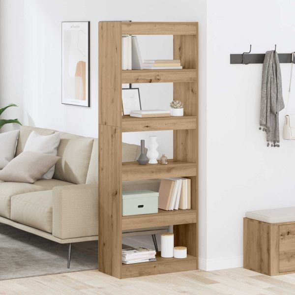 Шкаф за книги дъб артизан 60 x 30 x 166 см Инженерно дърво