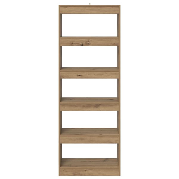 Шкаф за книги дъб артизан 60 x 30 x 166 см Инженерно дърво