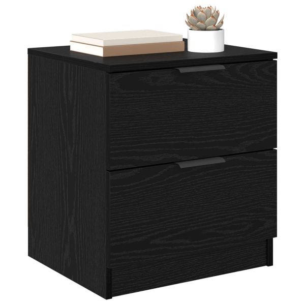 Нощен шкаф 2 pcs Черния дъб 45 x 39 x 50 см Инженерно дърво
